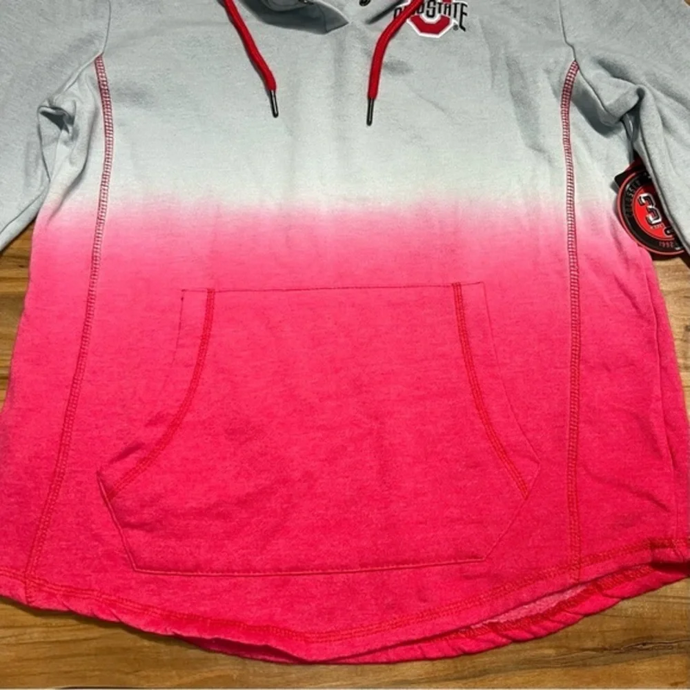 Ohio State Buckeye Colosseum Aurelia Dip-Dye 1/4 Snap Pullover Hoodie‎ SMALL NWT